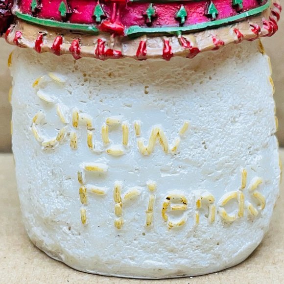 EUC Deb Strain "Snow Friends" Snowman Christmas Ornament, Star & Lights, 4" T - Picture 4 of 12